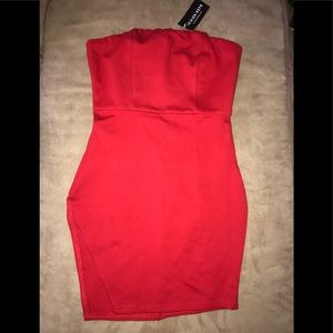 New!  Red dress with a slit on the side